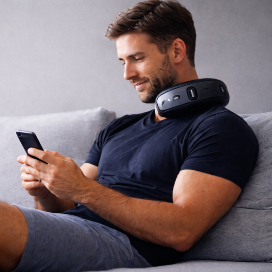 Persoon met slimme houdingssensor